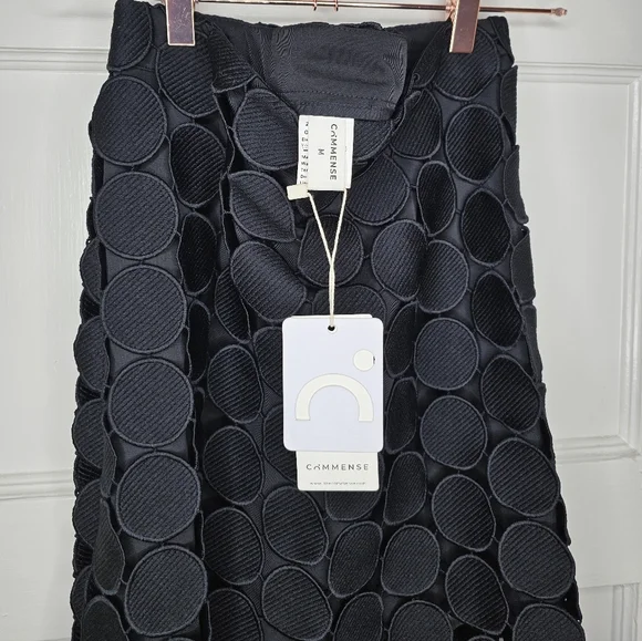 Commense Laser Cut Multi Circle Double Layered Skirt - Picture 9 of 11